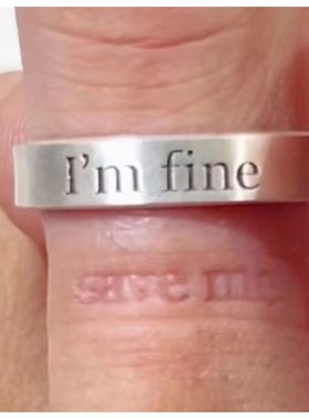 Viva La Vida人生万岁/ La libert自由T戒指可调节复古对戒