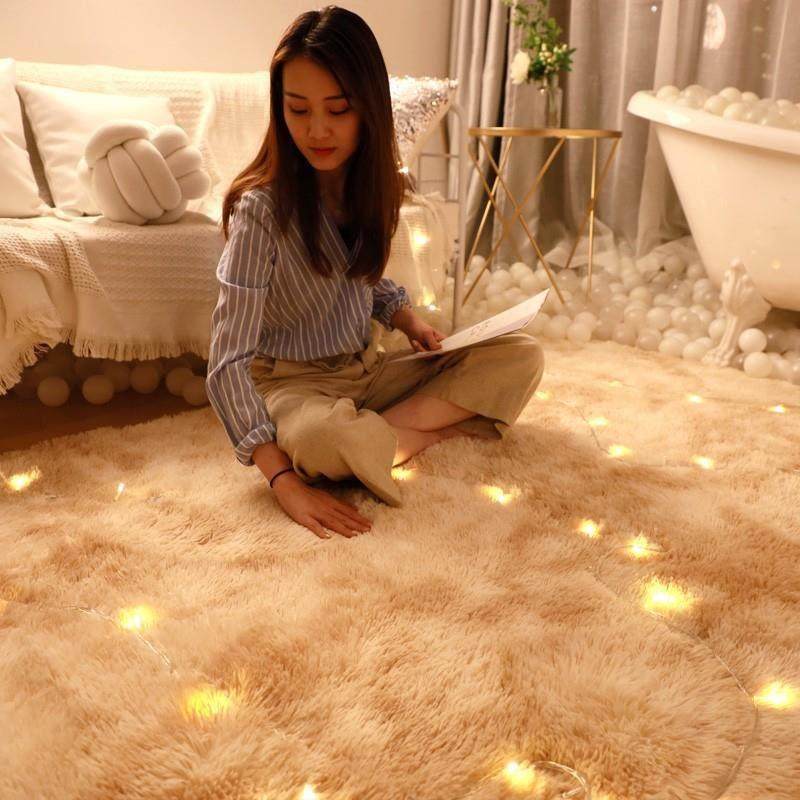 北欧地毯卧室ins风少女床边毯白色毛毛地垫大面积房间全铺飘窗毯,淘宝优惠券,粉丝福利购,淘宝优惠卷