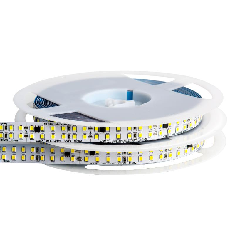 高压超薄灯带自粘LED线条灯家用吊顶酒柜铝槽线形软灯条贴片白色 - 图3