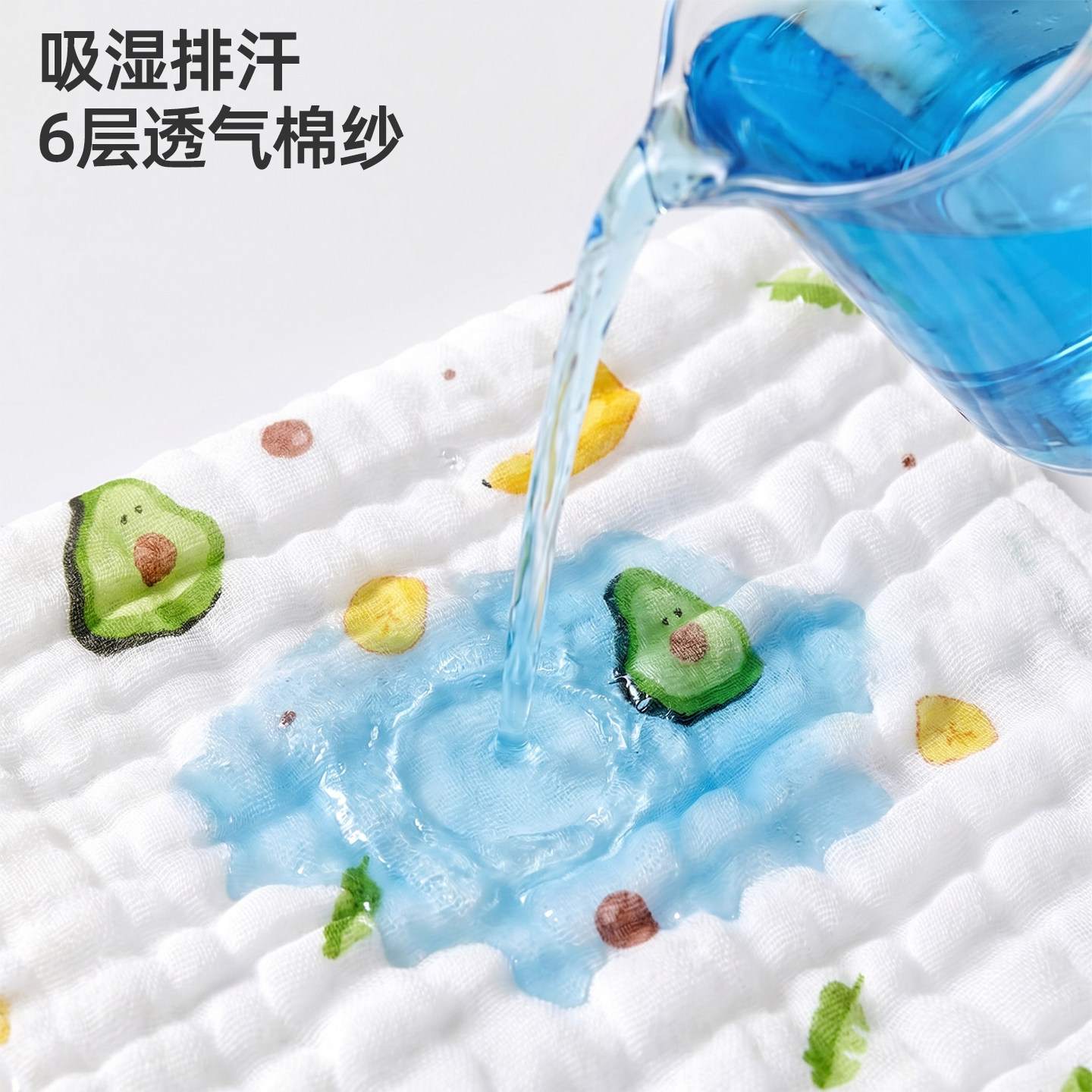 新生儿小方巾洗脸巾六层纱婴儿a类安全纯棉透气卡通儿童宝宝口水