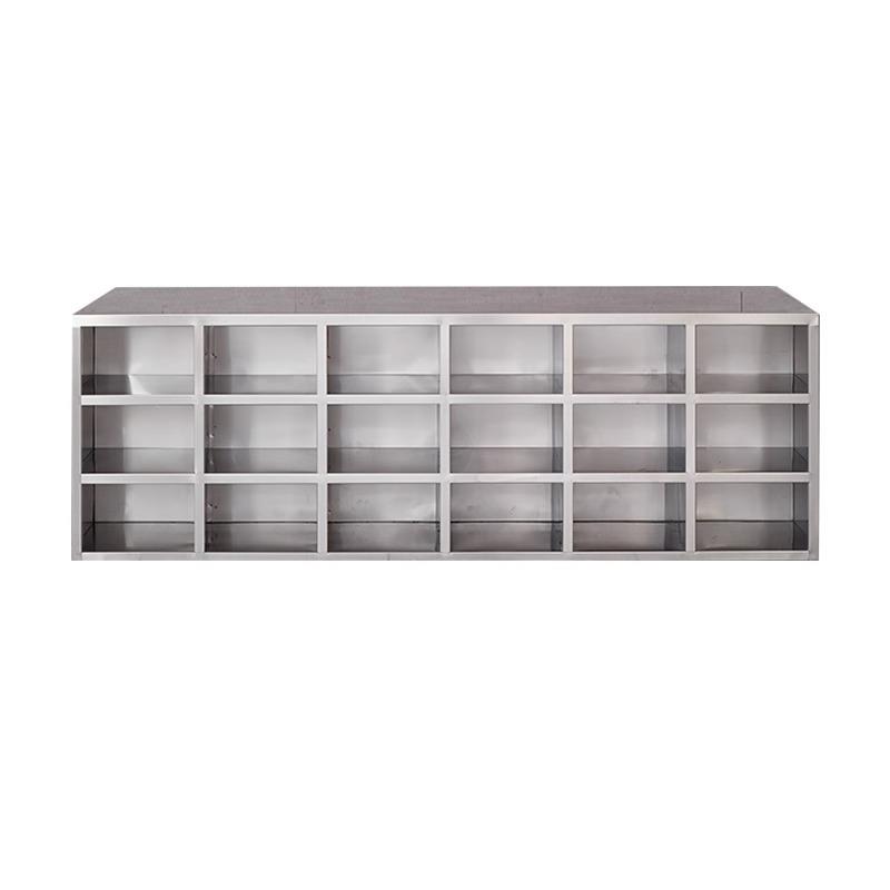 304不锈钢鞋柜无尘净化单双面多格鞋柜车间员工实验室收纳换鞋凳 - 图3