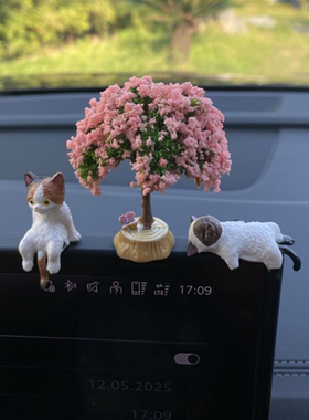 可爱超萌猫咪汽车屏幕摆件车载中控显示屏公仔车内卡通装饰玩偶