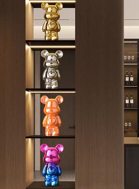 客厅展示柜摆件入户门玄关摆件电视柜壁龛摆件暴力熊摆件客厅酒柜