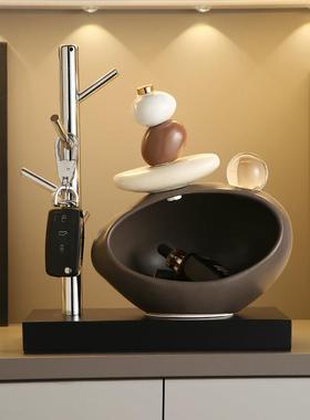 石来运转入户玄关钥匙收纳摆件家居客厅酒柜电视柜装饰品乔迁礼品