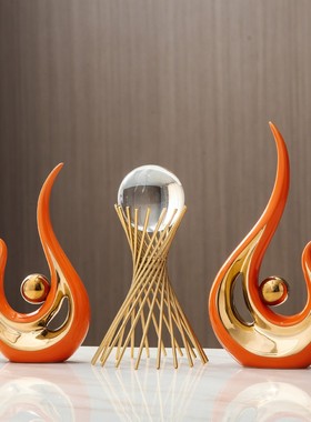 简约现代客厅摆件电视柜酒柜家居软装饰品轻奢P高档水晶球房间摆