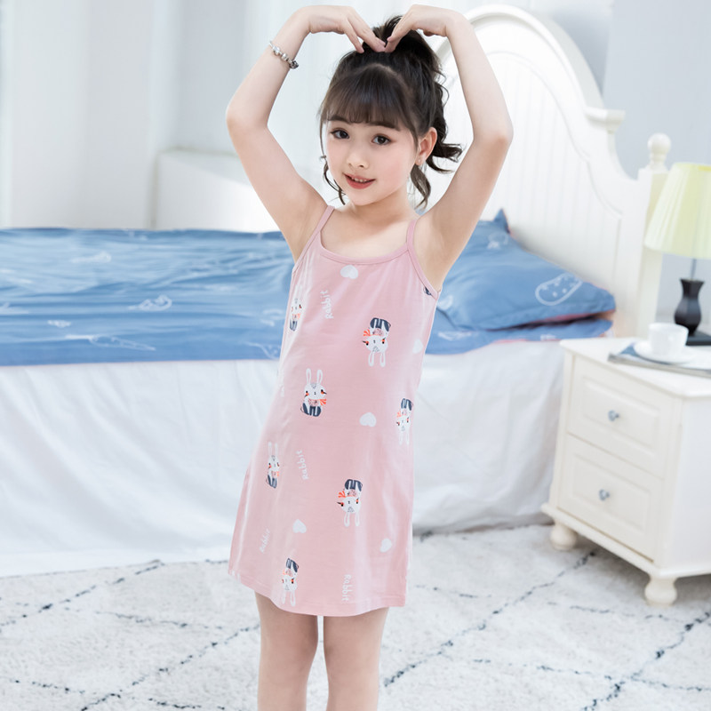 女童睡裙纯棉夏季薄款儿童吊带裙睡衣中大童小女孩公主夏装家居服,淘宝优惠券,粉丝福利购,淘宝优惠卷