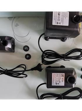 假山鱼缸鱼池喷泉盆景流水摆件配件抽水泵带灯家用循环喷雾器加湿