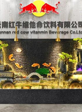 水幕墙流水屏风喷泉假山水景公司大厅客厅装饰循环水开业落地摆件