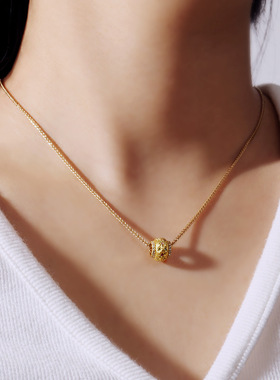 925纯银路路通项链秋季女轻奢高级感锁骨链吊坠