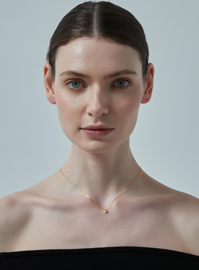 925纯银小豆豆项链女小众设计高级感锁骨链水滴吊坠相思豆