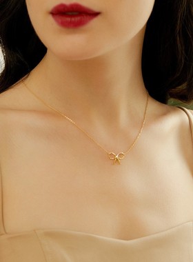 LALACHIC925纯银项链女蝴蝶高级感新款百搭轻奢小众锁骨链ins