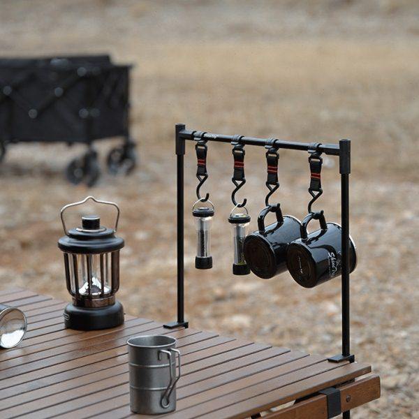 户外桌面置物架灯架多层挂架装备铝合金便携折叠烧烤架桌边餐具架,淘宝优惠券,粉丝福利购,淘宝优惠卷
