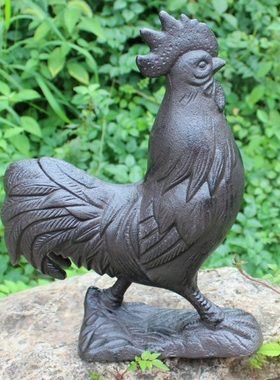 复古怀旧创意个性铸铁动物工艺品酒吧会所庭院家居公鸡装饰摆件