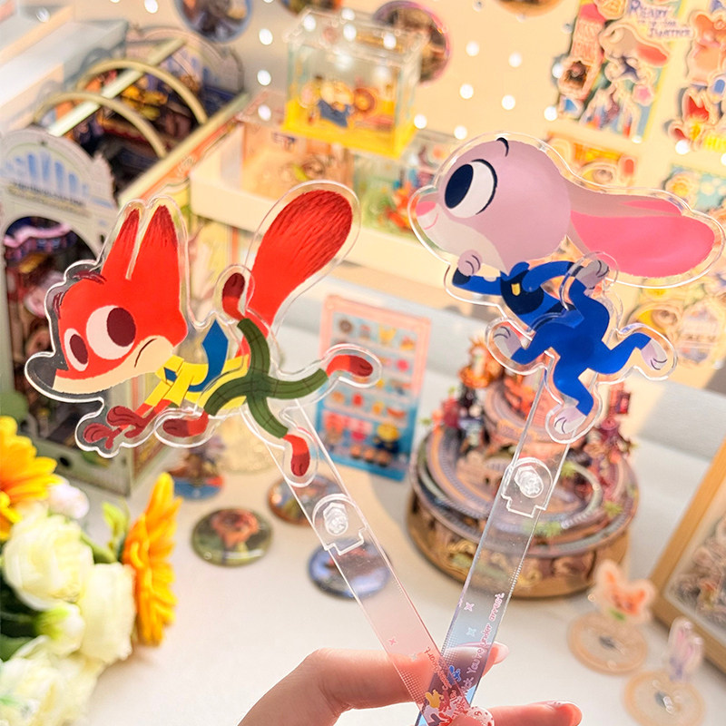 古部疯狂动物城2周边尼克朱迪亚克力手拿打卡棒创意立牌玩具礼物,淘宝优惠券,粉丝福利购,淘宝优惠卷