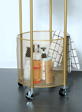 北欧带轮装脏衣服收纳篮神器家用放衣物收纳筐浴室推车脏衣篓篮子