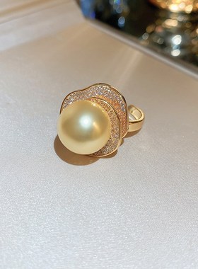 新中式中古珍珠花朵项链轻奢风气质吊坠颈链锁骨链新款项饰女