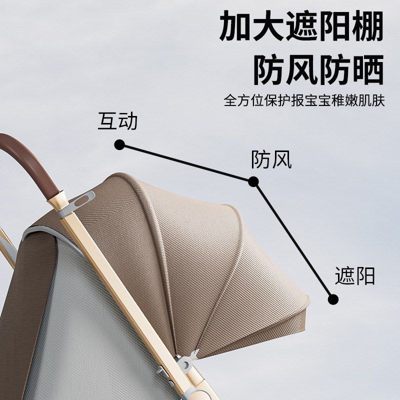 新款轻便双向婴儿车推车溜娃神器可坐可躺带拉杆溜娃神器包邮,淘宝优惠券,粉丝福利购,淘宝优惠卷