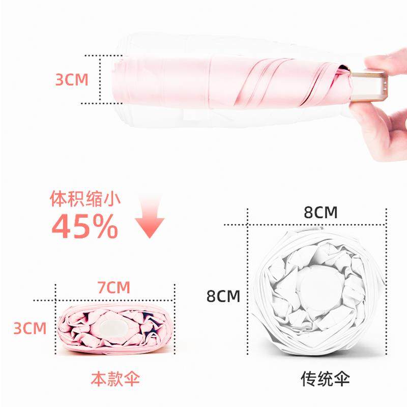 儿童雨伞小巧便携迷你伞防晒伞女孩超轻伞小学生折叠遮阳伞口袋伞,淘宝优惠券,粉丝福利购,淘宝优惠卷