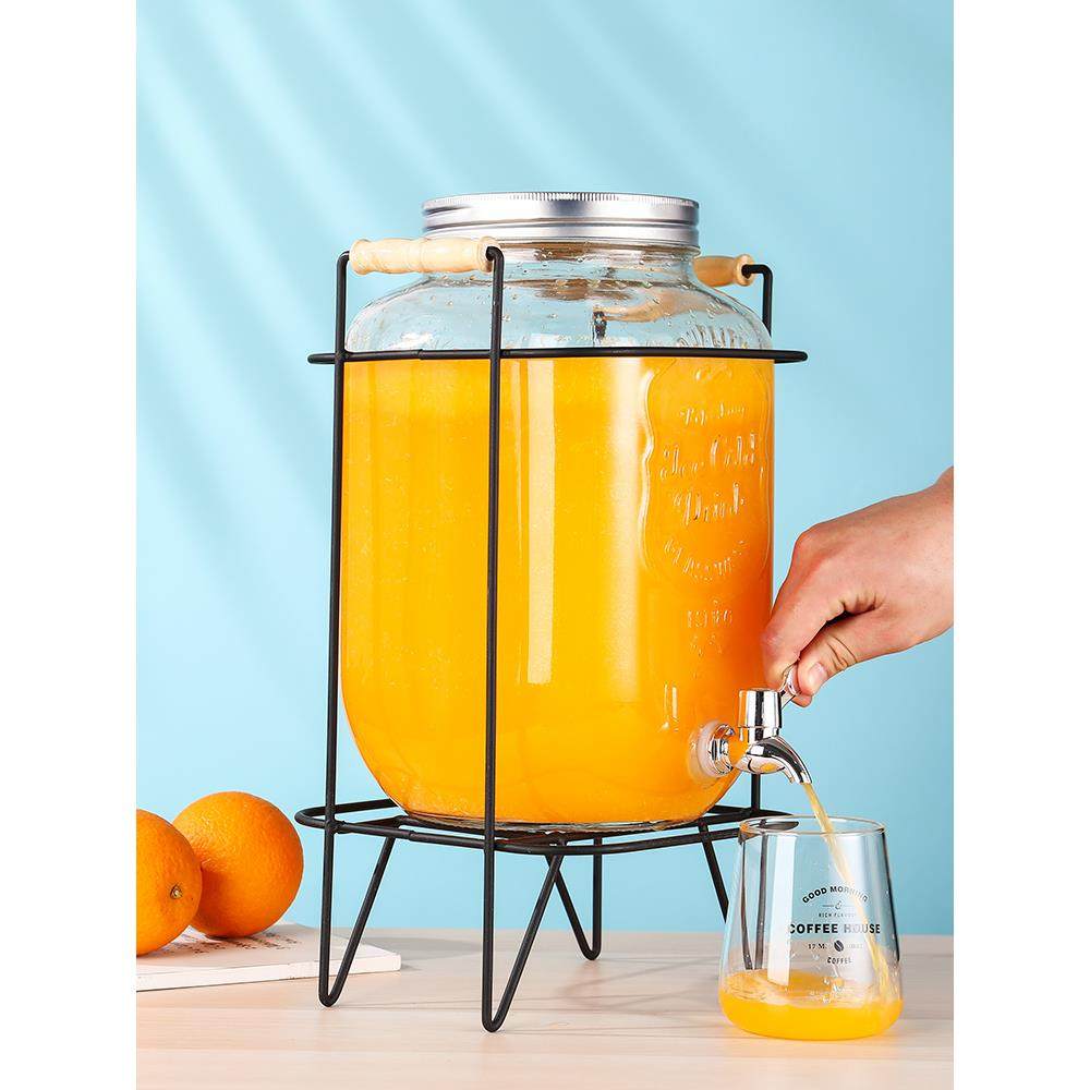 网红可乐桶容器威士忌调酒桶自助饮料桶带龙头凉水壶玻璃果汁罐,淘宝优惠券,粉丝福利购,淘宝优惠卷