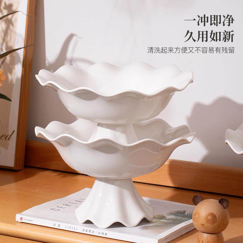 果盘客厅茶几家用2025新款陶瓷果篮干果盘轻奢高端零食盘商用餐具,淘宝优惠券,粉丝福利购,淘宝优惠卷