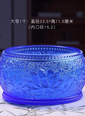 琉璃莲花供具摆件佛具套装佛堂供奉花瓶净水杯香炉供灯佛前摆放