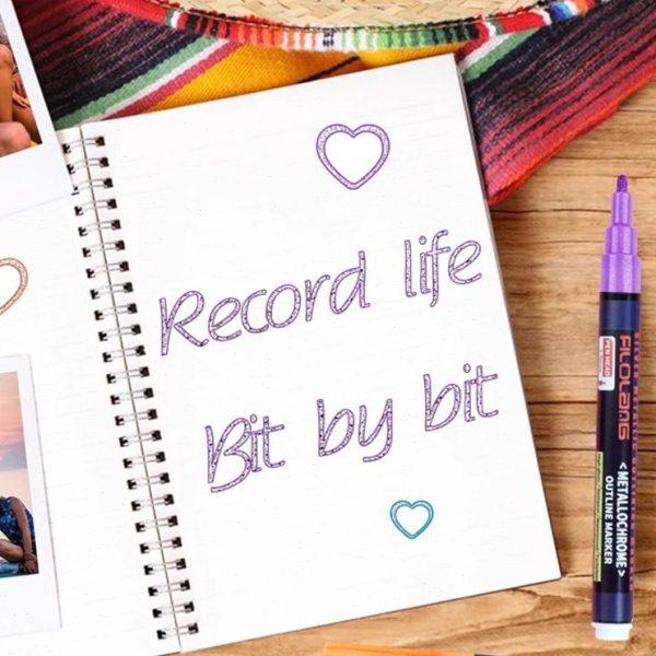 双线轮廓笔闪光彩色笔划重点节日手抄报发光啫喱笔3D立体果冻笔,淘宝优惠券,粉丝福利购,淘宝优惠卷