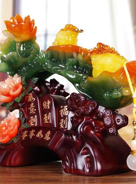 玉如意摆件家居客厅玄关酒柜乔迁礼物新房装饰工艺品事事如意摆设