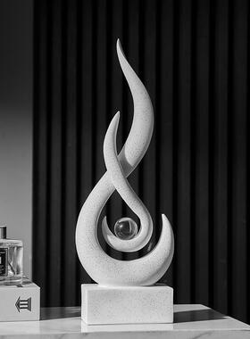 风生水起艺术摆件砂岩酒柜装饰品电视柜家居高级感轻奢高档办公室