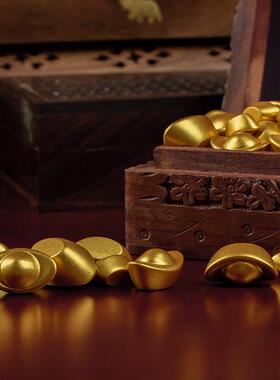 金元宝摆件实心仿真招财桌面摆设树脂家居装饰品客厅办公室礼物