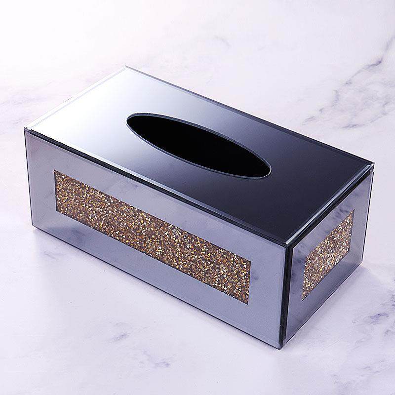 轻奢精致玻璃卫生纸盒摆件客厅茶几家用纸巾盒餐巾纸收纳桌面抽取,淘宝优惠券,粉丝福利购,淘宝优惠卷