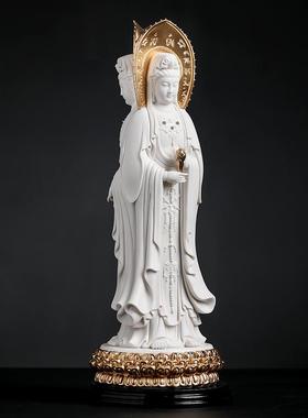 戴玉堂陶瓷三面南海观音菩萨像海南三亚南山观世音佛像陈戴茹摆件