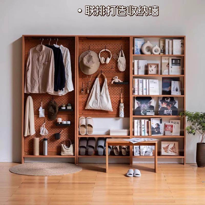 书架门后窄缝收纳落地置物架实木靠墙小户型超薄书报柜子一体靠墙,淘宝优惠券,粉丝福利购,淘宝优惠卷
