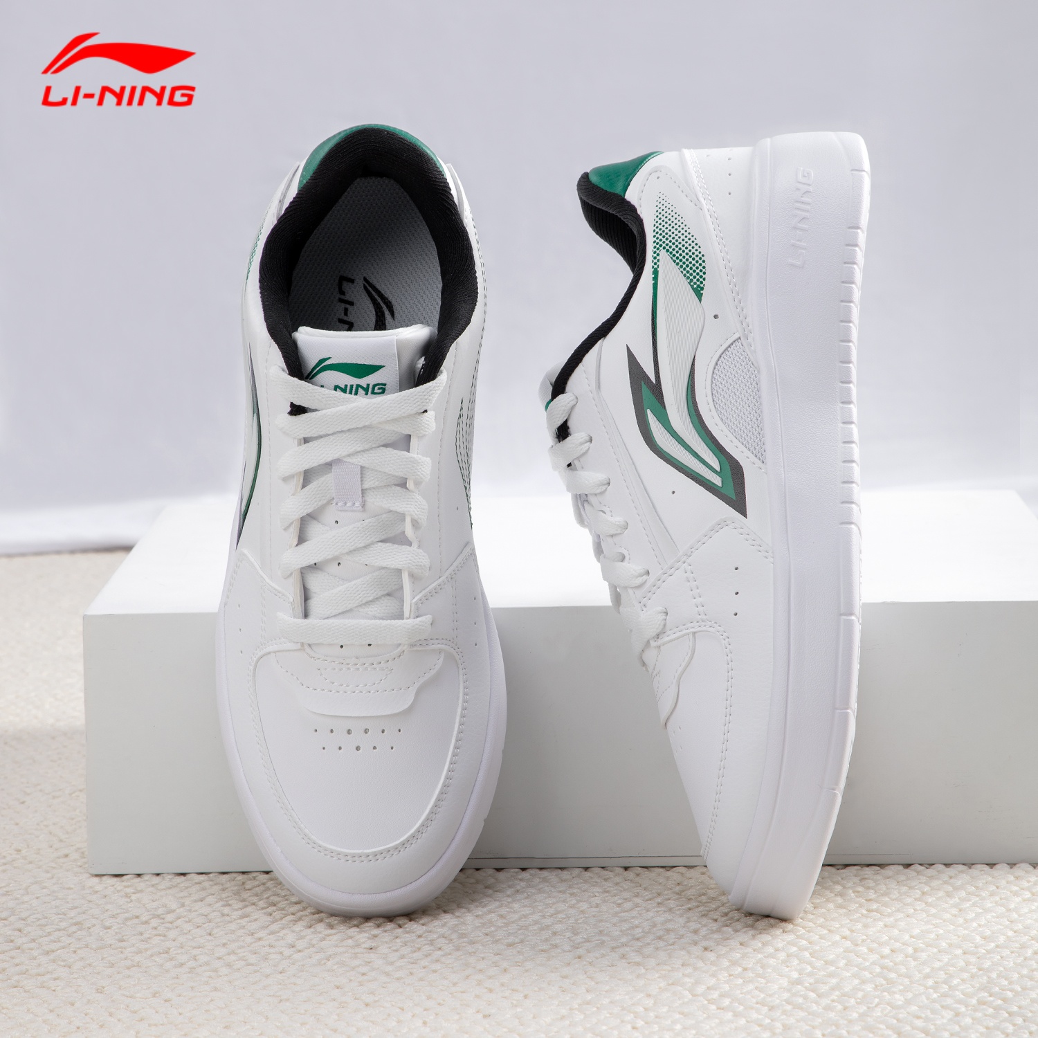 李宁板鞋男鞋星河2025冬季新款轻便软底增高耐磨男士休闲鞋运动鞋 - 图2