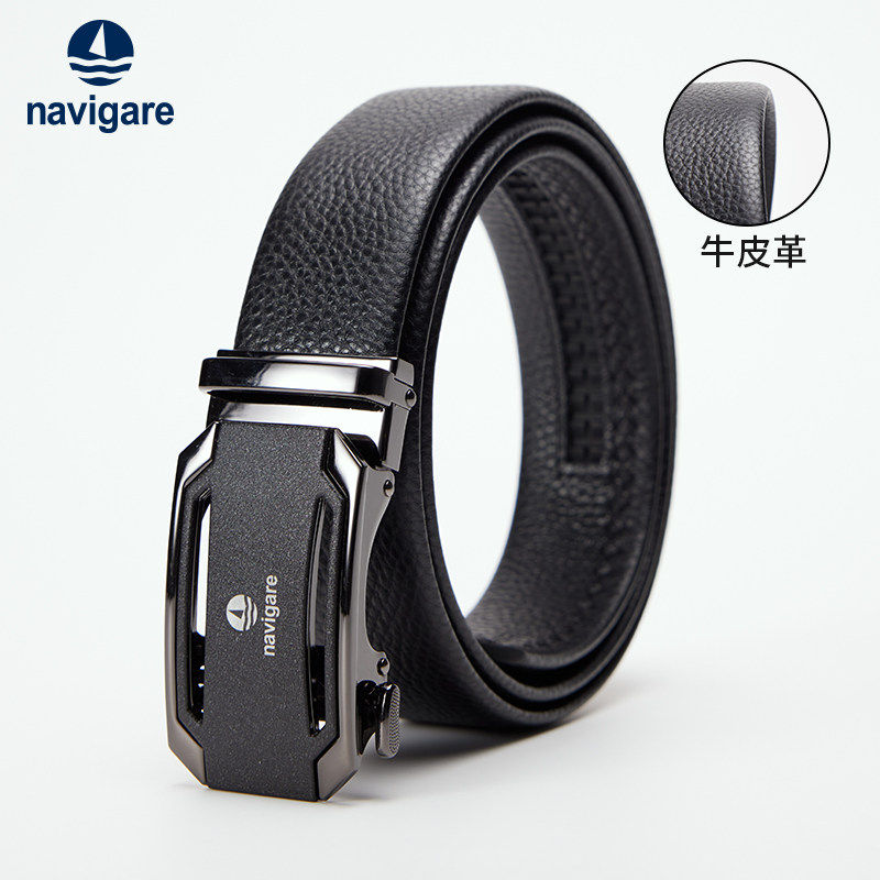navigare意大利小帆船皮带男士真皮自动扣腰带商务休闲百搭牛皮带,淘宝优惠券,粉丝福利购,淘宝优惠卷
