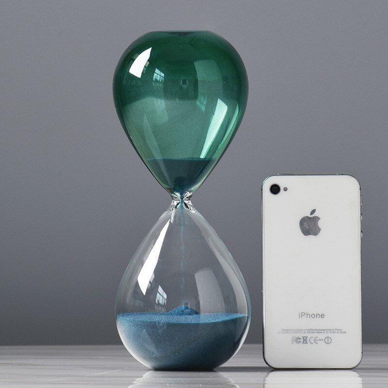 创意玻璃沙漏计时器摆件时间5 10 15分钟现代简约客厅家居装饰品 - 图0