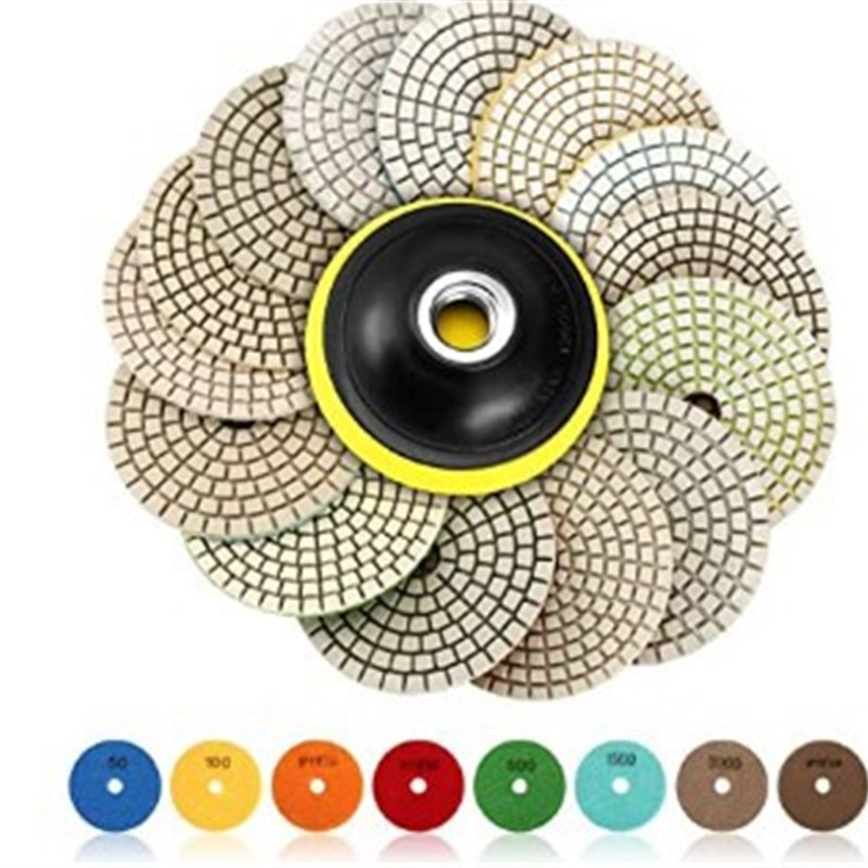 4寸金刚石水磨片 石英石材抛光片 大理石软磨片翻新片 15PC打磨片 - 图0