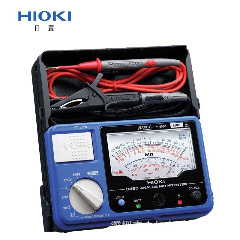 HIOKI日置绝缘电阻表3490智能指针式电阻测试仪模拟兆欧表 电阻表 - 图0