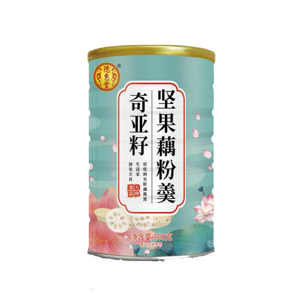 奇亚籽坚果藕粉羹500g1罐 营养代餐冲泡即食