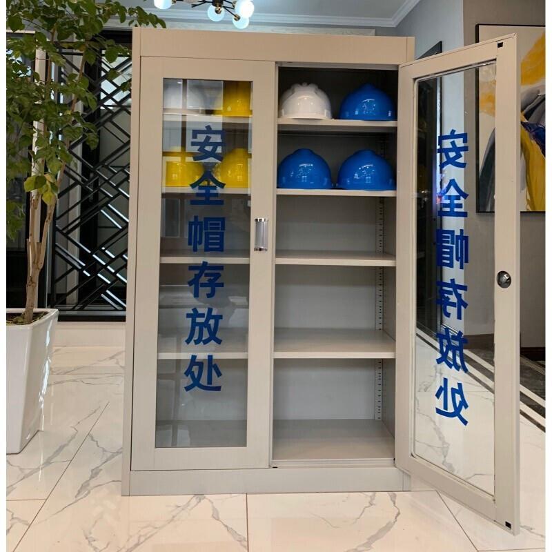 工地安全帽存放柜头盔放置柜车间安全帽摆放架矿工帽安全帽储存柜 - 图0