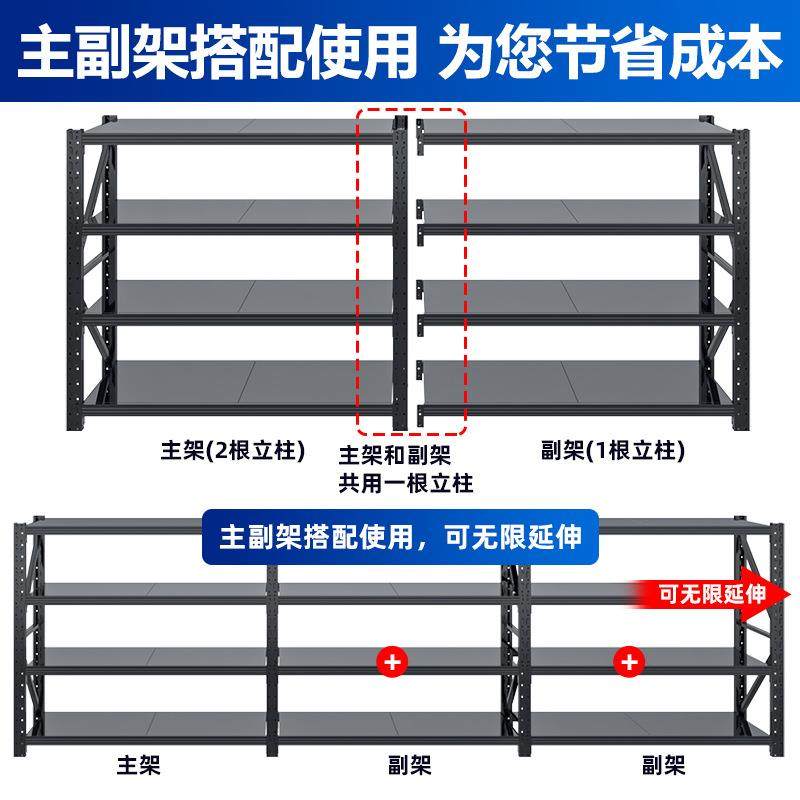 00KG货架仓储重型服装布匹货架子中型仓库轮胎置物架库房铁货架,淘宝优惠券,粉丝福利购,淘宝优惠卷