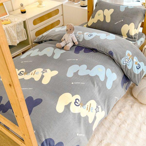 冬季加厚保暖牛奶绒学生宿床单被套三件套单人0.9m床上用品床笠款,淘宝优惠券,粉丝福利购,淘宝优惠卷