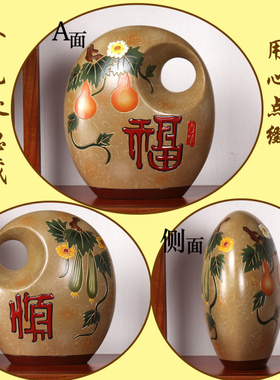 新中式陶瓷客厅隔断柜工艺小摆件中国F民族复古风玄关博古架装饰