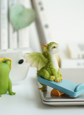 创意桌面手机支架可爱动物卡通装饰摆件生日礼物懒人床头追剧神器