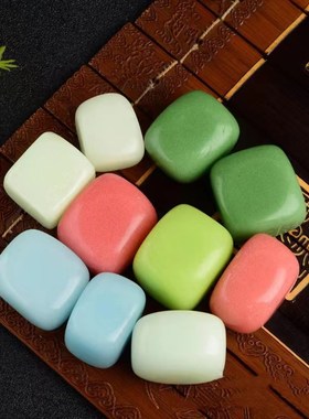 人造七彩夜光石荧光石水晶原石鱼缸摆件把玩夜明珠