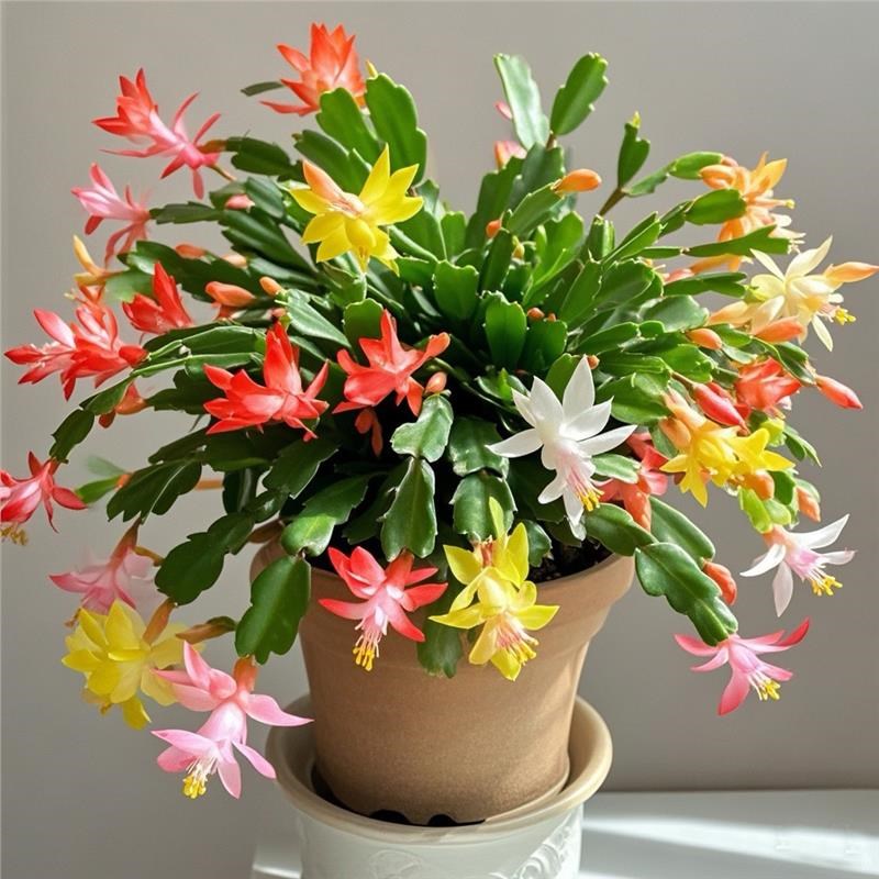 多色蟹爪兰盆栽带花苞小苗嫁接花苗大盆重瓣阳台室内盆栽花卉兰花 - 图1