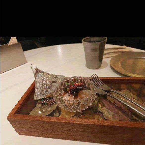 法式西餐分子料理意境菜创意玻璃位上冷菜餐具双面透明玻璃木盒盘,淘宝优惠券,粉丝福利购,淘宝优惠卷