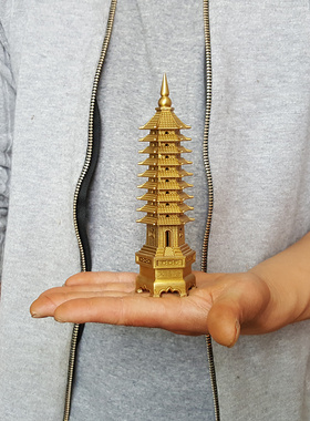 文昌塔摆件 纯铜文峰塔 舍利塔 佛塔镇妖塔铜器工艺U品9层13层宝