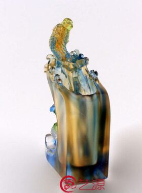 笔筒琉璃摆件翱翔成装饰品龙生日礼品朋友商务办公桌定制刻字同事