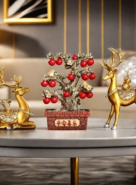 创意招财鹿摆件客厅酒柜玄关家居摆设电I视柜福鹿装饰新房乔迁礼