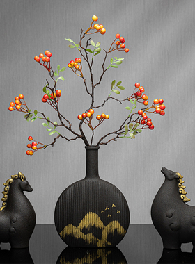 新中式创意陶瓷i唐马摆件家居饰品客厅玄关博古架茶室禅意花瓶摆